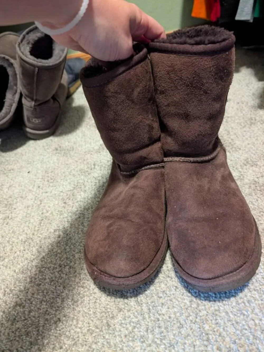 Brown ugg boots kids sizes 6/women's 7.5